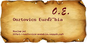 Osztovics Euzébia névjegykártya